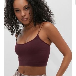 maroon out from under seamless markie bra top